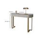 Glam Console Table Stone Console Accent Table for Hall , 16 inch Wide