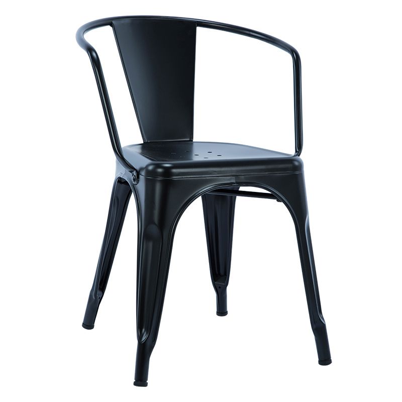 Industrial Dining Arm Chair Slat Back Side Chair with 4 Metal Legs for Home Use Clearhalo ' kitchen&dining_furn' 'Dining Chairs' 'Dining Tables & Seating' 'dining_chair' 'furn' 'furn_dining_chair' 'Furniture' 'furniture_dining_chair' 'Kitchen & Dining Furniture' 'kitchen' 1200x1200_04ee6f9f-1007-4343-8dcd-62ed2105477f