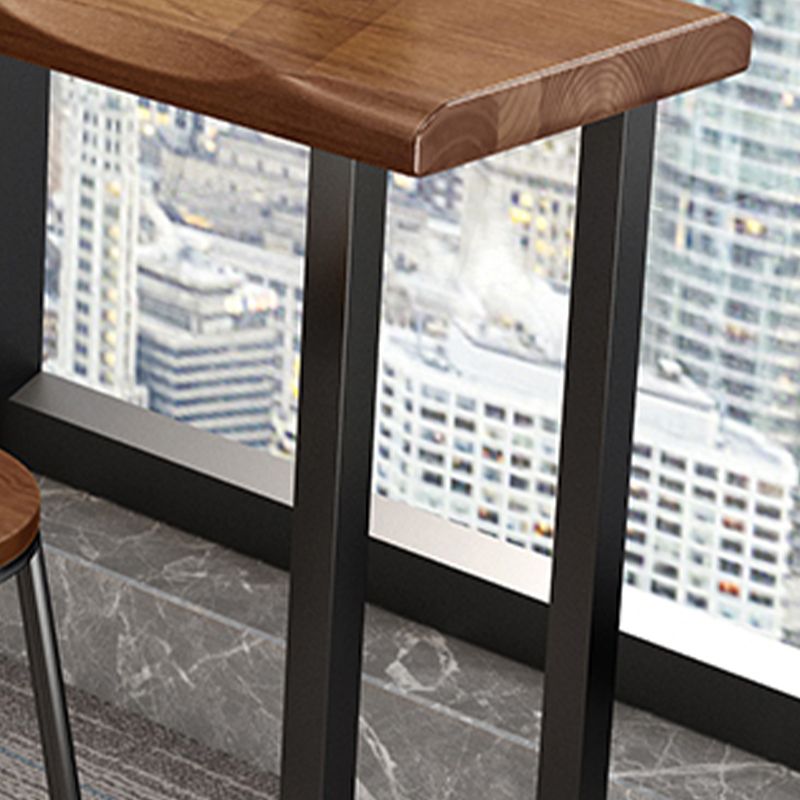 Industrial Pub Dining Set 1/2/5 Pcs Rectangular Solid Wood Pub Set for Home Clearhalo 'Bar Furniture' 'furn' 'furn_home_bar_bar_sets' 'Furniture' 'Home Bars & Bar Sets' 'home_bar_bar_sets' 'Kitchen & Dining Furniture' 1200x1200_04eee0a9-47f9-4792-bb78-cd8eb30658a4