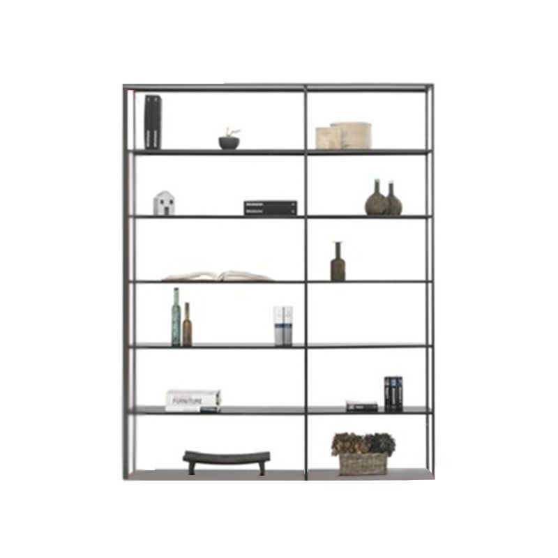 Metal Bookcase Minimalist Book Shelf with Rectangular Shelves Clearhalo 'Bookcases' 'furn' 'furn_bookcases' 'Furniture' 'furniture_bookcases' 'kitchen' 'kitchen_bookcases' 'Living Room Furniture' 'Office Furniture' 1200x1200_04ef36f9-2c0b-45e5-b18f-7391228fa132