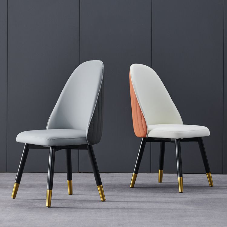 Nordic Glam Chairs Dining Armless Chair for Kitchen with Wooden Legs Clearhalo 'Dining Chairs' 'Dining Tables & Seating' 'dining_chair' 'furn' 'furn_dining_chair' 'Furniture' 'furniture_dining_chair' 'Kitchen & Dining Furniture' 1200x1200_04efcb94-80b6-45b4-b75f-0647706360e1