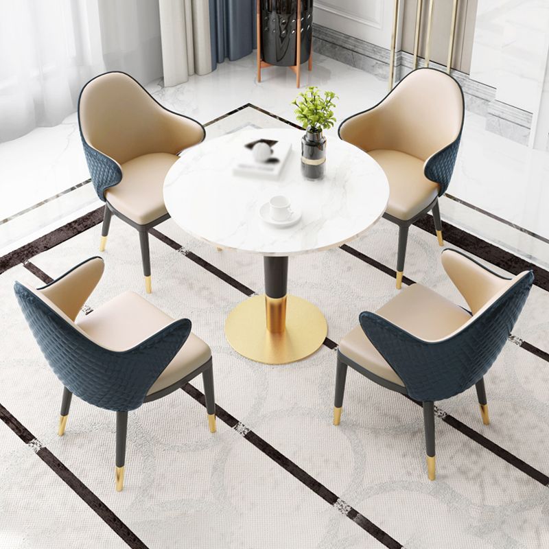 Contemporary 1/4/5 Pieces Dining Set Round Dining Room Table Set Clearhalo 'Dining Room Sets' 'Dining Tables & Seating' 'dining_room_set' 'furn' 'furn_dining_room_set' 'Furniture' 'furniture_dining_room_set' 'Kitchen & Dining Furniture' 'kitchen&dining_furn' 'kitchen' 1200x1200_04f10df6-1771-4fed-b837-d70d0200fa92