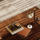 Table basse en verre rectangulaire moderne 17,7" Table de cocktail à base de traîneau en métal de H