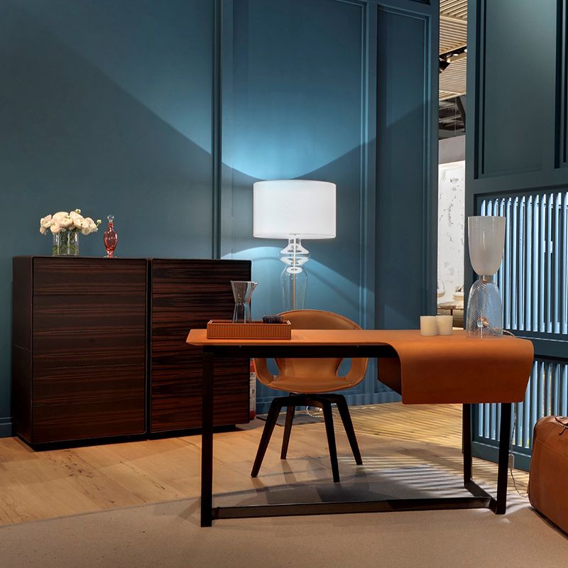 Contemporary Rectangular Writing Desk Bedroom Office Desk with Black Legs Clearhalo 'furn' 'furn_office_desk' 'Furniture' 'Office Desks' 'Office Furniture' 'office_desk' 1200x1200_04f2ef3c-39f0-4dc1-8df7-1deab8568c79