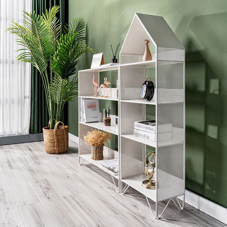 Scandinavian Metal Geometric Bookshelf Vertical Open Iron Bookshelf Clearhalo 'Bookcases' 'furn' 'furn_bookcases' 'Furniture' 'furniture_bookcases' 'kitchen' 'kitchen_bookcases' 'Living Room Furniture' 'Office Furniture' 1200x1200_04f31bb4-ac78-4968-9970-1611496a5bff