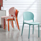 Moderna sala da pranzo in plastica senza braccio sedia da pranzo aperta