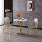 Marble Dining Table Single Pedestal Metallic Base Round Table for Home Clearhalo ' dining_table' 'Dining Tables & Seating' 'Dining Tables' 'furn' 'furn_dining_table' 'Furniture' 'furniture_dining_table' 'Kitchen & Dining Furniture' 'kitchen&dining_furn' 'kitchen' 'kitchen_dining_table' 1200x1200_04f56052-0a5c-41d3-b9df-9ec06c0cce9f
