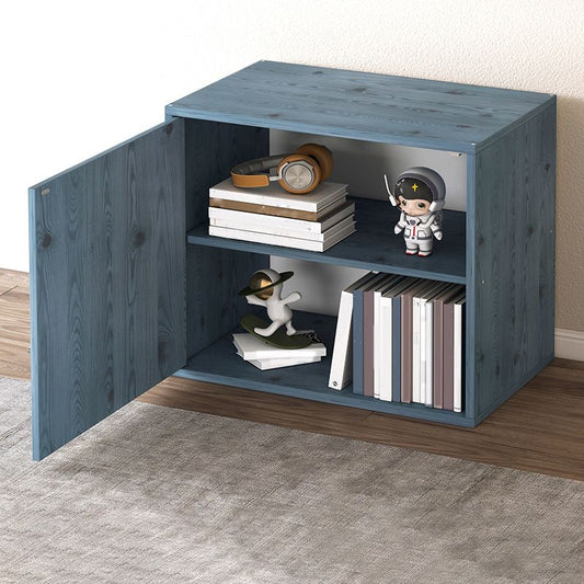 Contemporary Engineer Wood Bookshelf Open Back Bookcase,13.8"L x 9.4"W x 13.8"H