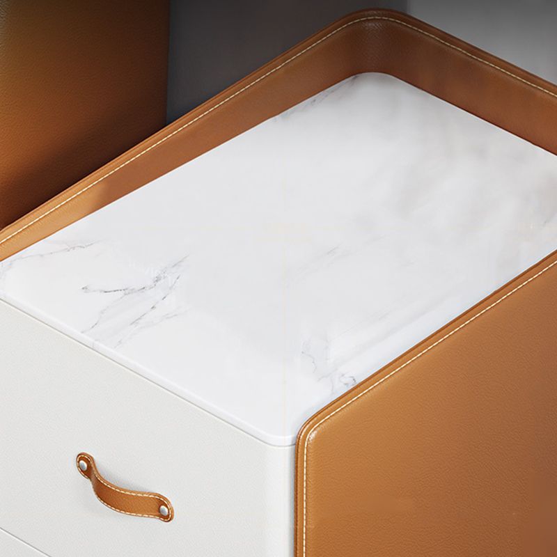 22 "H Lit moderne table de pierre de rangement supérieur de rangement Imitation de nuit en bois avec jambes