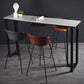 Modern Indoor Backrest Bar Stool Faux Leather Upholstered Bar Stool
