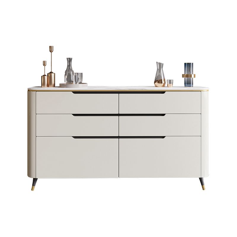 Modern Stone Sideboard a buffet con cassetti del soggiorno con gambe in legno massiccio