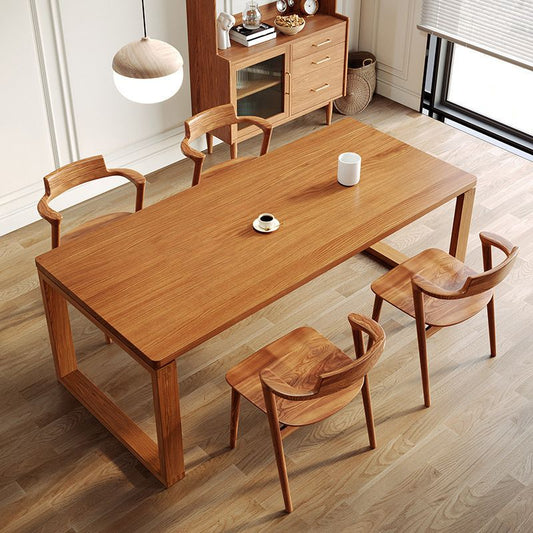 Traditional 1/2/5/7 Pieces Furniture Solid Wood Rectangle Dining Set in Brown