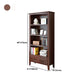 Solid Wood Closed Back Bookshelf Nordic Standard Bookcase with Shelves