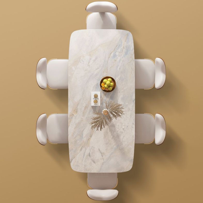 1/2/4/5/7/9 Pieces Rectangle Dining Set Luxurious Sintered Stone Top Dining Table Set