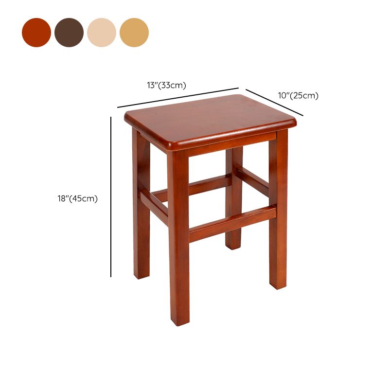 Taburete de barra de madera maciza taburete de mostrador sin respaldo para uso doméstico