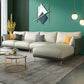 Green Luxurious Sectional Sofa Faux Leather Round Arm Sectional