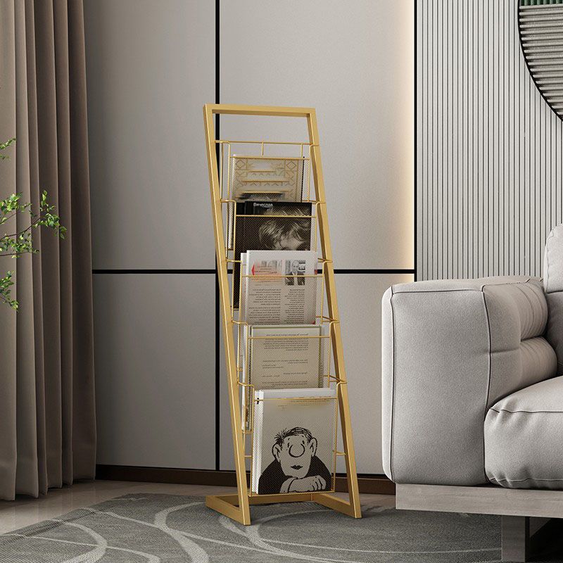 Industrial Iron Ladder Bookshelf Vertical Closed Back Bookshelf for Living Room Clearhalo 'Bookcases' 'furn' 'furn_bookcases' 'Furniture' 'furniture_bookcases' 'kitchen' 'kitchen_bookcases' 'Living Room Furniture' 'Office Furniture' 1200x1200_04fe27a6-5c3f-47a9-864f-7885484bd2f3