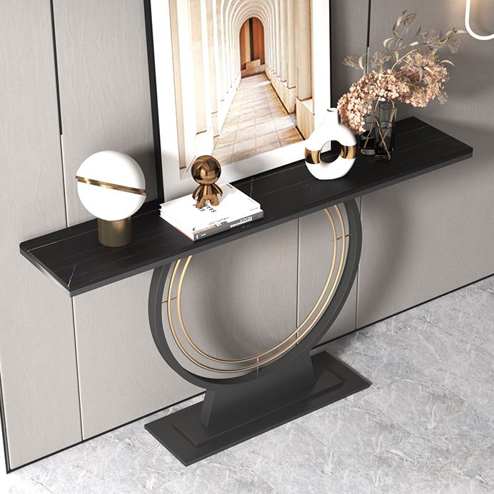 Tabella della console in ardesia di ferro contemporanea rettangolo tavolo da estremità resistente alle macchie