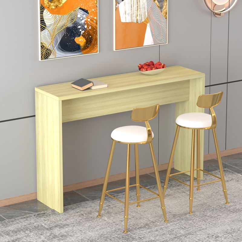 Contemporary Rectangle Double Pedestal Bar Table for Kitchen Dining Room Clearhalo 'Bar Furniture' 'Bar Tables' 'bar_tables' 'furn' 'furn_bar_tables' 'Furniture' 'Kitchen & Dining Furniture' 1200x1200_05010ef3-bdec-4aad-8e64-5592b4f6cc59