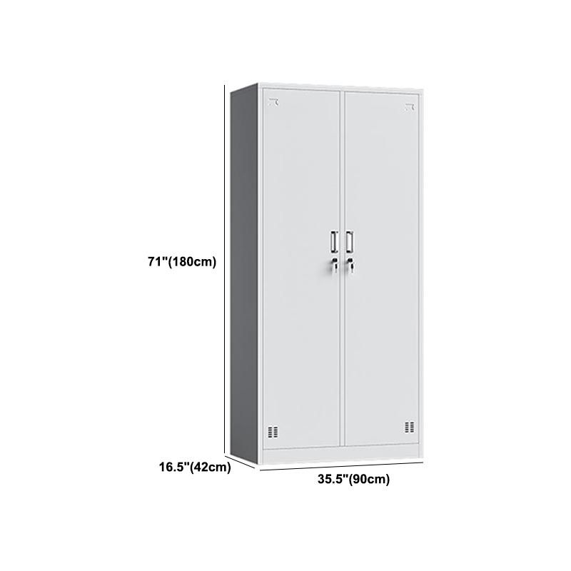 Contemporary Style Metal Wardrobe White Colour Wardrobe Closet for Home Clearhalo 'Armoires & Wardrobes' 'armoires_wardrobes' 'Bedroom Furniture' 'furn' 'furn_armoires_wardrobes' 'Furniture' 1200x1200_0502c2ec-28c7-481f-a71c-afbfb17f3cfc