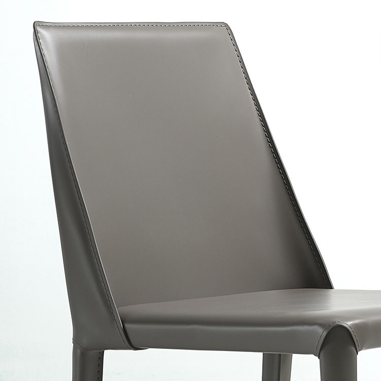 Modern Leather Dining Room Chairs Armless Metal Dining Chairs for Restaurant Use Clearhalo ' kitchen&dining_furn' 'Dining Chairs' 'Dining Tables & Seating' 'dining_chair' 'furn' 'furn_dining_chair' 'Furniture' 'furniture_dining_chair' 'Kitchen & Dining Furniture' 'kitchen' 1200x1200_05044d27-afa3-434b-bf0c-d2a87de2948e