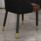 Glam Wood Dining Armless Chair Faux Leather Dining Chair for Home Use