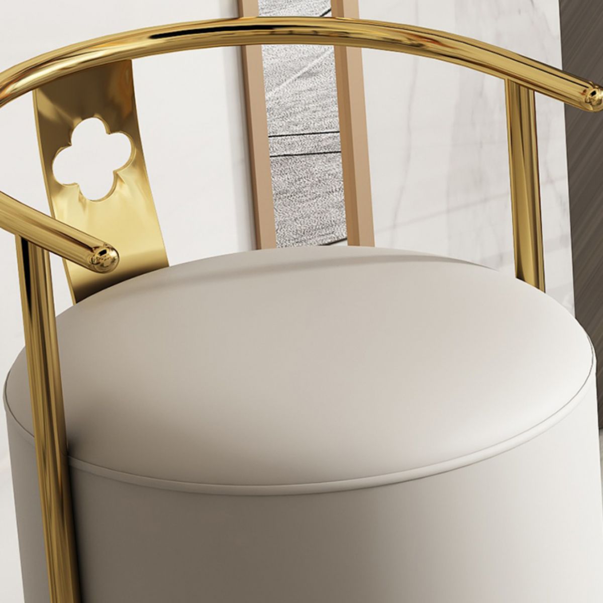 Moderne Armlehre im Rückenlehne Kissenstuhl mit Metallbasis für Wohnzimmer