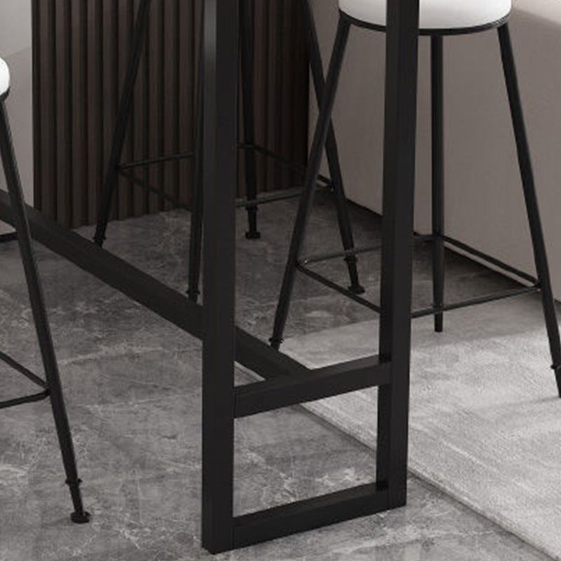 Table de barre rectangle moderne table bistrot en pierre avec base de pédale