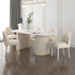 Traditional Luxury Oval Dining Table Sintered Stone Table with White Double Pedestal for Dining Room Clearhalo ' dining_table' 'Dining Tables & Seating' 'Dining Tables' 'furn' 'furn_dining_table' 'Furniture' 'furniture_dining_table' 'Kitchen & Dining Furniture' 'kitchen&dining_furn' 'kitchen' 'kitchen_dining_table' 1200x1200_0506a6f2-a426-49b5-86f7-0072dc7e65db