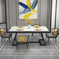Modern 1/2/5/7 Pieces Dining Set White Stone Top Dining Furniture Clearhalo 'Dining Room Sets' 'Dining Tables & Seating' 'dining_room_set' 'furn' 'furn_dining_room_set' 'Furniture' 'Kitchen & Dining Furniture' 1200x1200_050727d0-a0db-4a07-9b49-e1c91c32aada