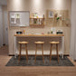 Industrial Style Bistro Bar Desk Pine Solid Wood Rectangle Bar Dining Table for Indoor Clearhalo 'Bar Furniture' 'Bar Tables' 'bar_tables' 'furn' 'furn_bar_tables' 'Furniture' 'Kitchen & Dining Furniture' 1200x1200_050ae57e-d65d-477e-99ce-fd6fb9b9cf32