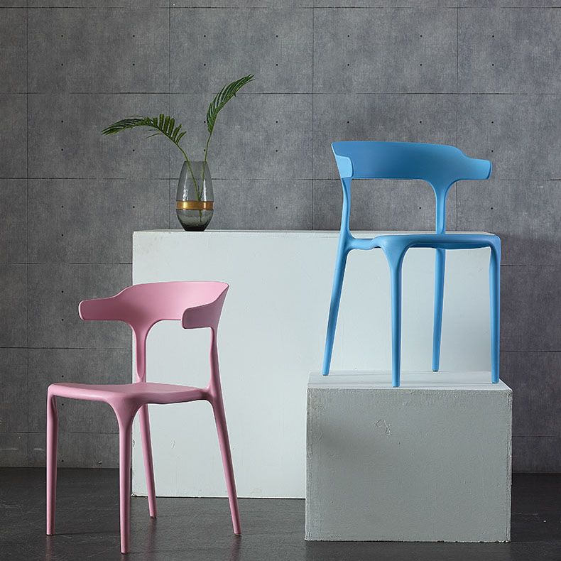 Scandinavian Plastic Dining Kitchen Room Armchair Open Back Chair Clearhalo ' kitchen&dining_furn' 'Dining Chairs' 'Dining Tables & Seating' 'dining_chair' 'furn' 'furn_dining_chair' 'Furniture' 'furniture_dining_chair' 'Kitchen & Dining Furniture' 'kitchen' 1200x1200_050ed97a-ab2b-42e5-8de1-6d67b921b677