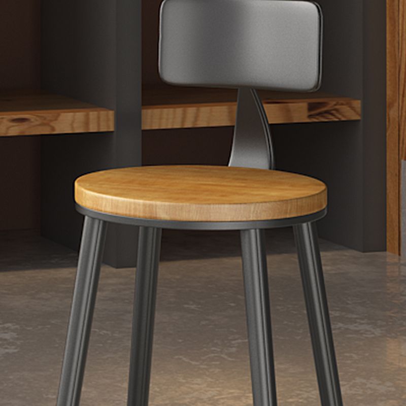 Contemporary Metal Solid Wood Barstool Indoor Bar Stool with Footrest Clearhalo 'Bar Furniture' 'Bar Stools' 'bar_stools' 'furn' 'furn_bar_stools' 'furniture_bar_stools' 'Kitchen & Dining Furniture' 'kitchen&dining_furn' 'kitchen' 'kitchen_furn' Furniture' 1200x1200_050f0974-5b67-41b8-b07d-73dc5ade8730