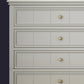 5 - Drawer Accent Chest 38.58" Tall Rubberwood Storage Cabinet