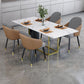 Nordic 1/5 Pieces Dining Set Rectangle Stone Dining Table for Living Room Clearhalo 'Dining Room Sets' 'Dining Tables & Seating' 'dining_room_set' 'furn' 'furn_dining_room_set' 'Furniture' 'Kitchen & Dining Furniture' 1200x1200_0510bdc3-422f-46d0-a849-408ae9f9396e