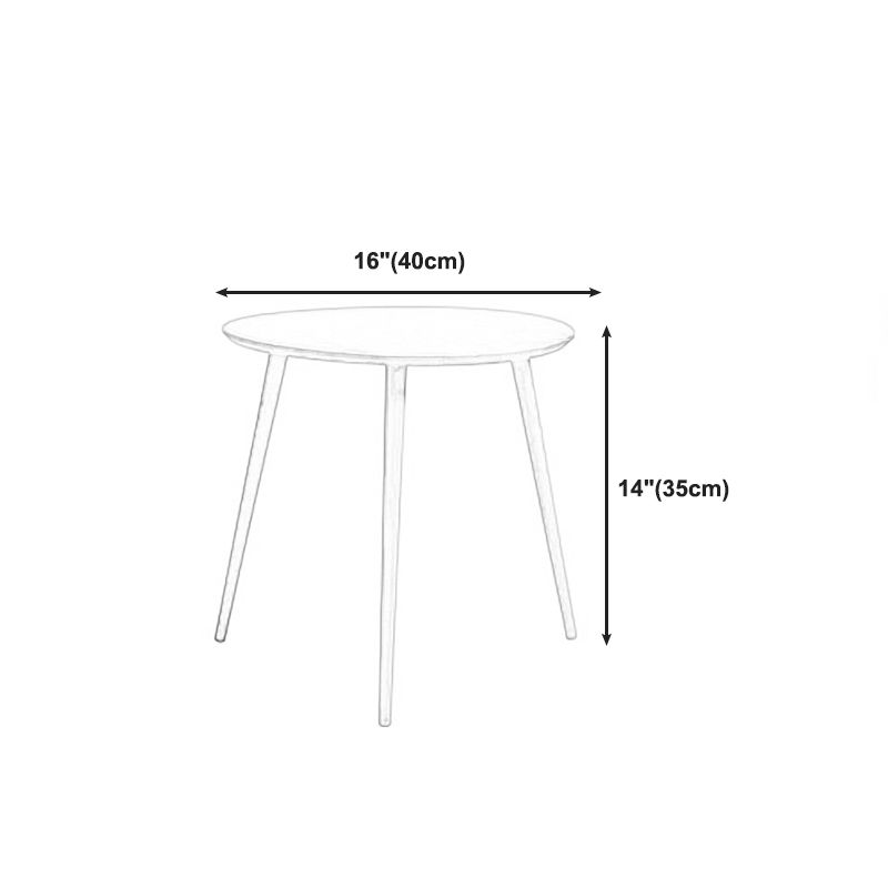 Modern Wood Round Side Table 4 Legs End Table in Natural/White Clearhalo 'Coffee & Accent Tables' 'End & Side Tables' 'end_side_table' 'end_side_tables' 'furn' 'furn_end_side_tables' 'Furniture' 'furniture_end_side_table' 'Living Room Furniture' 1200x1200_0511b90a-dc79-4c58-bf92-2945db3b61dd