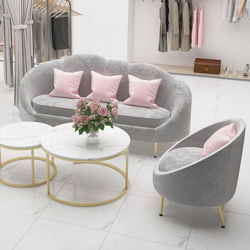 Contemporary Velvet Sofa with Slopped Arm and Tight Back for Apartment Clearhalo 'furn' 'furn_sofas' 'Furniture' 'Living Room Furniture' 'Sofa' 'sofas' 1200x1200_0514426c-cd46-4b92-85ab-7f0d6cc8829d