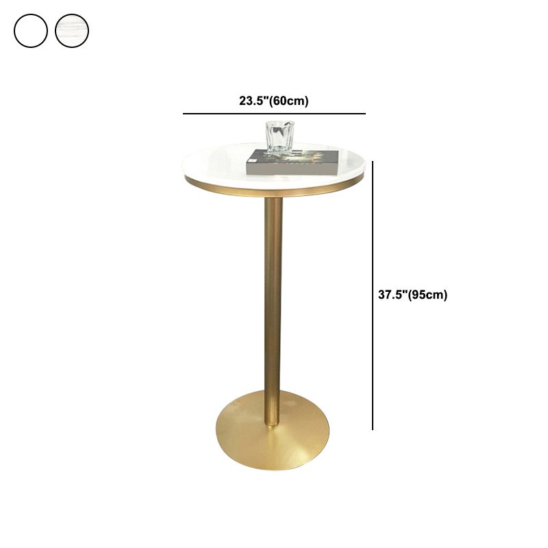 Mesa de pub estilo Glam, mesa de bar con pedestal redondo para uso en interiores