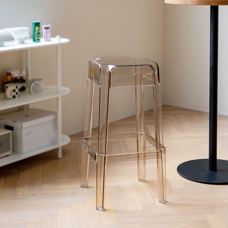 Nordic Style Stackable Barstool Transparent Plastic Bar Stool for Dinning Room Clearhalo 'Bar Furniture' 'Bar Stools' 'bar_stools' 'furn' 'furn_bar_stools' 'furniture_bar_stools' 'Kitchen & Dining Furniture' 'kitchen&dining_furn' 'kitchen' 'kitchen_furn' Furniture' 1200x1200_0514fd76-ef20-438d-99e7-9742faadb5e5