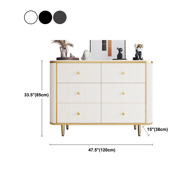 Glam Stone Bedroom Chest White 15" Wide Storage Chest with Drawers Clearhalo 'Bedroom Furniture' 'Dressers & Chests' 'dressers_chests' 'furn' 'furn_dressers_chests' 'Furniture' 1200x1200_0515731e-1ea2-4275-9490-70244f62c5fe