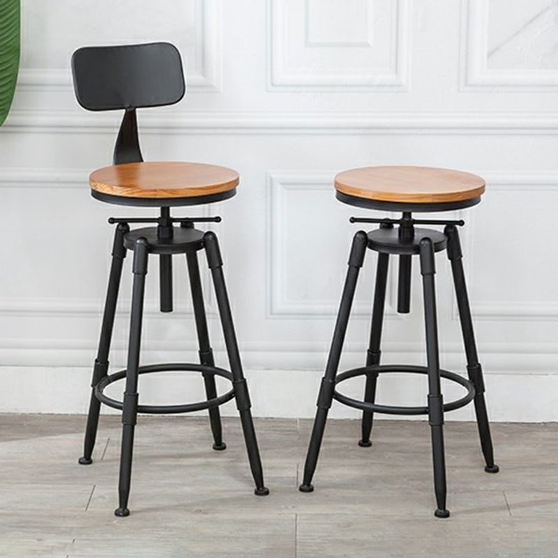 Industrial Bar and Counter Stool Adjustable Height Stool with 4 Black Legs Clearhalo 'Bar Furniture' 'Bar Stools' 'bar_stools' 'furn' 'furn_bar_stools' 'Furniture' 'furniture_bar_stools' 'Kitchen & Dining Furniture' 1200x1200_0515fe14-1d15-40f0-b57e-4655496dee7b