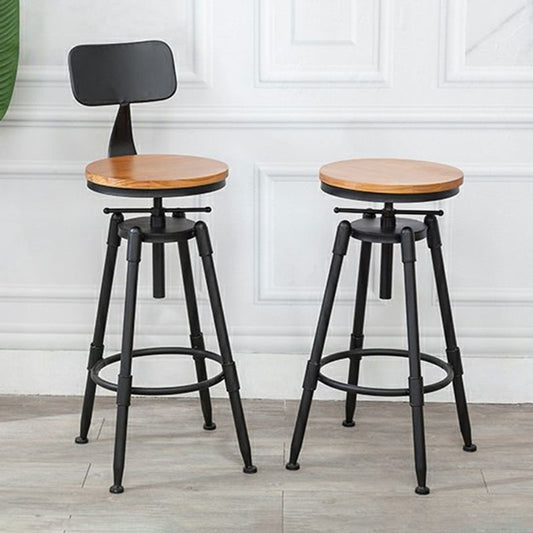 Industrial Bar and Counter Stool Adjustable Height Stool with 4 Black Legs Clearhalo 'Bar Furniture' 'Bar Stools' 'bar_stools' 'furn' 'furn_bar_stools' 'Furniture' 'furniture_bar_stools' 'Kitchen & Dining Furniture' 1200x1200_0515fe14-1d15-40f0-b57e-4655496dee7b