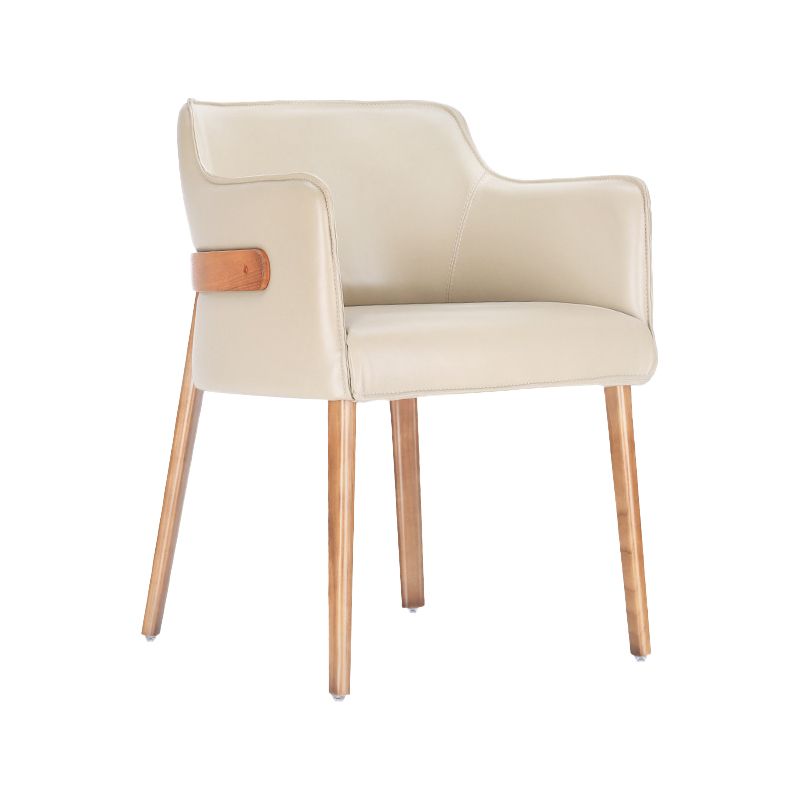 Modern Simple Arm Chair Wooden Base Dining Arm Chair for Living Room Clearhalo 'Dining Chairs' 'Dining Tables & Seating' 'dining_chair' 'furn' 'furn_dining_chair' 'Furniture' 'Kitchen & Dining Furniture' 1200x1200_05180ca1-7006-4693-a179-cdc37532563f