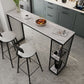 Industrial Style Rectangle Sintered Stone Table Bar Counter Table for Home Clearhalo 'Bar Furniture' 'Bar Tables' 'bar_tables' 'Furniture' 'furniture_bar_tables' 'Kitchen & Dining Furniture' 1200x1200_0518872c-a089-44a2-8642-4970ecfdd572