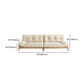 Cream Tufted Armless Sofa Wooden Frame Settee in Ash with Footrest Clearhalo 'furn' 'furn_sofas' 'Furniture' 'Living Room Furniture' 'Sofa' 'sofas' 1200x1200_051995bf-0012-40b9-8c05-d9eccf669e45