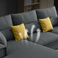 Dark Gray Contemporary Sectional with Recessed Arm and Pillowed Back Cushions Clearhalo 'furn' 'furn_sectionals' 'Furniture' 'furniture_sectionals' 'kitchen' 'kitchen_sectionals' 'Living Room Furniture' 'Sectionals' 1200x1200_0519fa47-ca76-4906-97ce-c2cc25213a8e