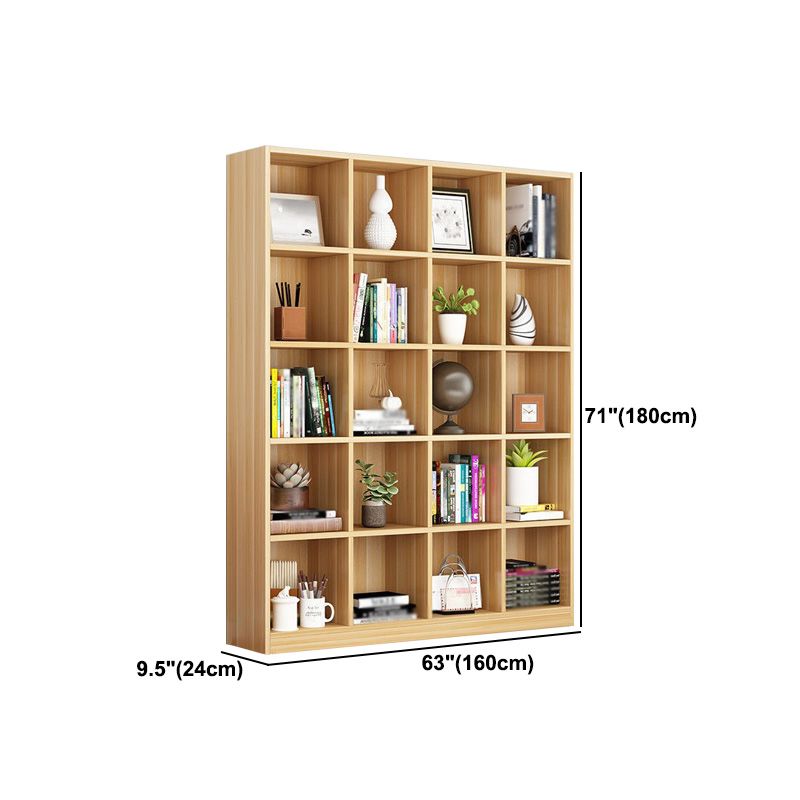 Closed Back Wood Bookshelf Scandinavian Style Bookcase for Home Office Clearhalo 'Bookcases' 'furn' 'furn_bookcases' 'Furniture' 'furniture_bookcases' 'kitchen' 'kitchen_bookcases' 'Living Room Furniture' 'Office Furniture' 1200x1200_051b86a6-77ee-43f5-8470-4d1797a0dbdd