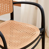 Nordic Open Back Side Chair Plastic Indoor Chair for Dining Room Bedroom