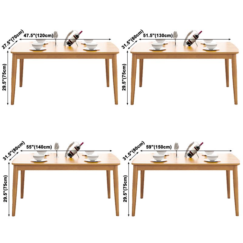 Glam Solid Wood Kitchen Dining Table Rectangle Shape Standard Dining Table with 4 Legs Base Clearhalo ' dining_table' 'Dining Tables & Seating' 'Dining Tables' 'furn' 'furn_dining_table' 'Furniture' 'furniture_dining_table' 'Kitchen & Dining Furniture' 'kitchen&dining_furn' 'kitchen' 'kitchen_dining_table' 1200x1200_051f6a36-3d8c-4f64-bbd6-de5b734e3008