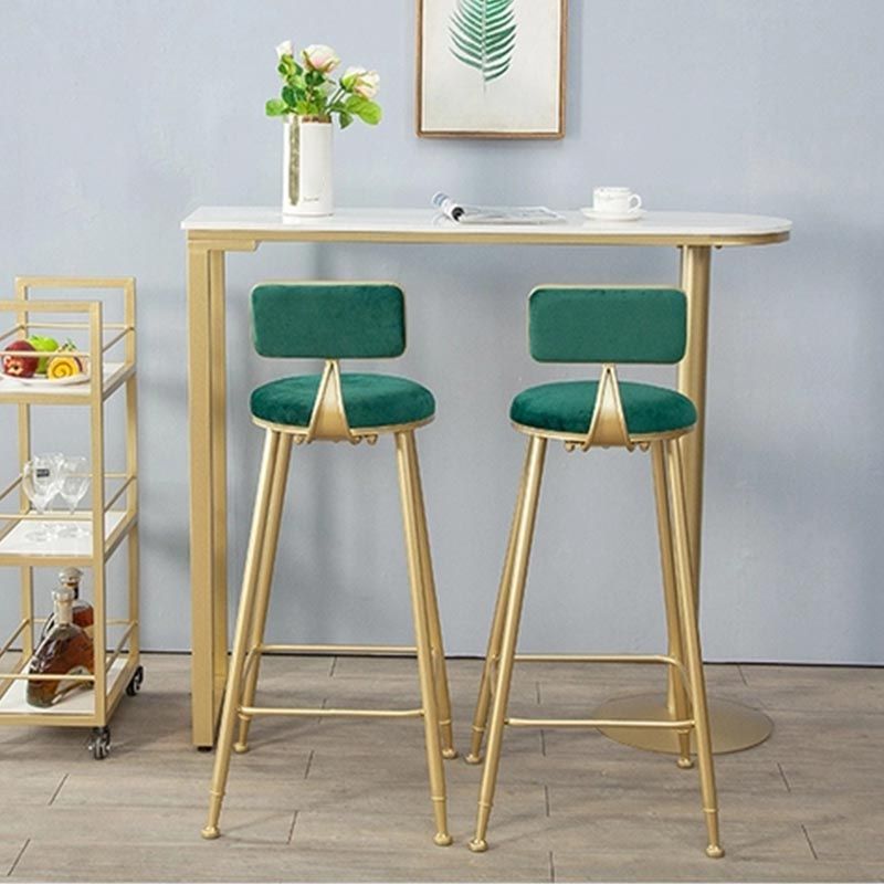 Glam Style Bar Table Faux Marble Bar Wine Table with Double pedestal Clearhalo 'Bar Furniture' 'Bar Tables' 'bar_tables' 'furn' 'furn_bar_tables' 'Furniture' 'Kitchen & Dining Furniture' 1200x1200_051f9554-7d6e-4f4b-8cc2-cd7c0a37eb7a